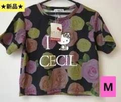 ★新品★ハローキティ☓セシルマクビー 花柄 Tシャツ Mサイズ