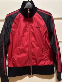 adidas ジップアップジャージ 赤/黒