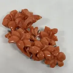 2AQ6 赤珊瑚 本珊瑚 帯留め - メルカリ