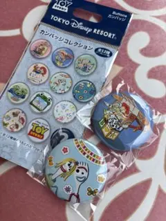 東京ディズニーランド トイストーリー カンバッジ 2個セットのサムネイル