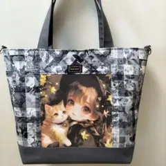 ハンドメイドトートバッグ　リバティアーカイブギンガムチェック　普通