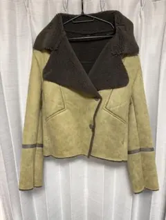 EMODA ジャケット　ボクシーフェイクムートンブルゾン