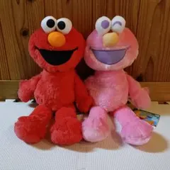 セサミストリート カラフルエルモ BIGぬいぐるみ　2種セット