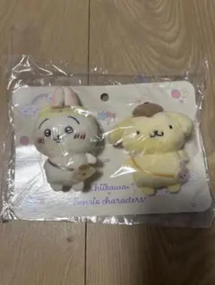 ちいかわ サンリオ うさぎ ポムポムプリン ぬいぐるみバッジ