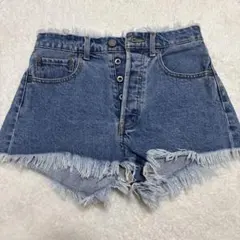 AZUL BY MOUSSY デニム　フリンジ　ショートパンツ