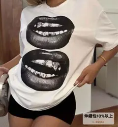 唇 Tシャツ y2k M
