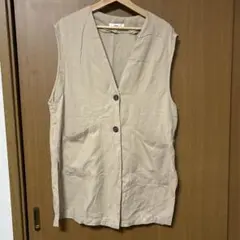 ベスト　ジレ　ベージュ　ディスコート
