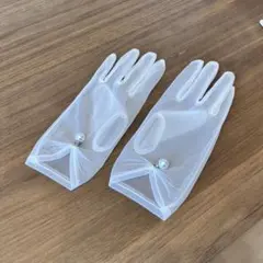 【26日9時までタイムセール中♡10%OFF】ウェディンググローブ　シースルー