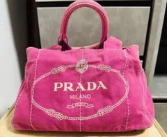 PRADA カナパ トートバッグ ピンクのサムネイル