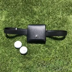 553 ゴルフ ウエストポーチ ボール 小物収納 軽量 スコアカード 黒