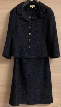 YUKI TORII スーツセット　濃紺　ツイード　サイズ38