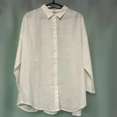 UNIQLO リネンブレンドブラウス 7分袖