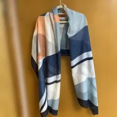 ストール　ロング　薄手幾何学模様 シフォン スカーフ