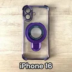 iPhone16 パープル メッキクリア ケース レンズ フルカバー ラスト