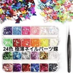 蝶 ネイル スパンコール ネイルパーツ　ネイルアートキット　可愛い　カラフル