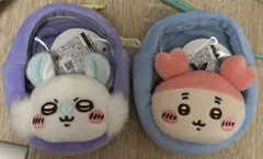 顔厳選】ちいかわ　窓付きおかおミニポーチ　古本屋 カニ　モモンガ