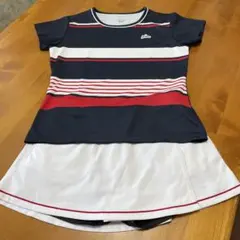 princeテニス　バドミントンウェア Mサイズ ネイビー ストライプセット