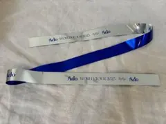 Ado 心臓 6点セット 銀テープ 銀テ 青 リボン バンド チェキ風カード Ado 心臓 6点セット 銀テープ 銀テ 青 リボン バンド チェキ風