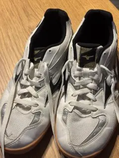 Mizuno 卓球用シューズ ホワイト/ブラック/シルバー