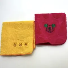 ミッキー&プー タオルハンカチ 東京ディズニーランド 2枚セット