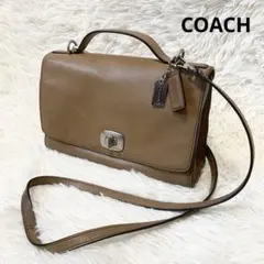 【希少】コーチ ターンロック クロスボディ ショルダーバッグ レザー