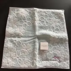 Laura Ashley 水色 花柄 タオルハンカチ