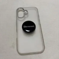 クリア iPhone14ケース Ubermensch ポップソケット付き