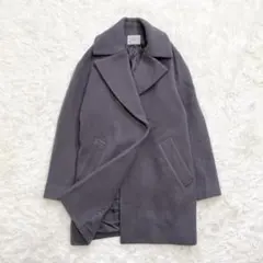 IENA super140 ウールコクーンショートコート　ブラック MANTECO コクーンショートコート | イエナ(IENA) | マルイウェブチャネル