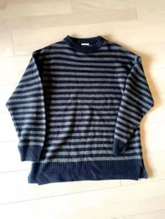 GU ジーユー メンズ　ボーダー ニット セーター