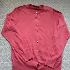 グリーンレーベルリラクシング　 ピンク長袖カーディガン