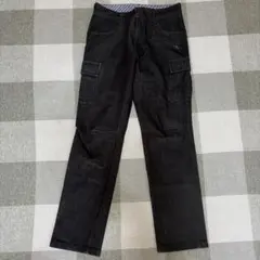 ブラック カーゴパンツ ブラックデニム 7ポケット