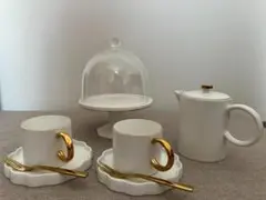 パステルスカラップ おうちカフェセット ホワイト