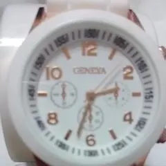 GENEVA レディース 腕時計 ホワイト×ピンクゴールド クォーツ新品