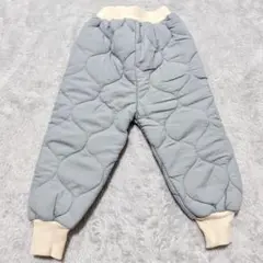 中綿入り　キルティングパンツ　ジョガーパンツ　モコモコ　キルト　あったか