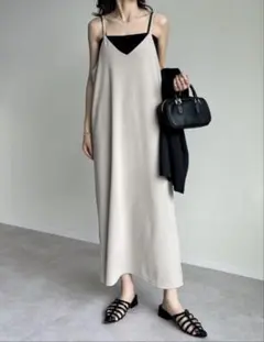 Re:EDIT ジョーゼットポンチロングキャミワンピース