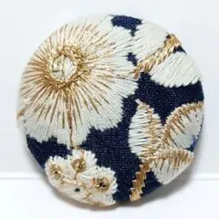 インド刺繍　№2987　ネイビーゴールド　㊳ミリ