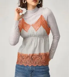 新品 SLY スライ SATIN レースキャミソール