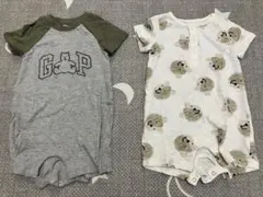 GAP 半袖ロンパース2枚セット 60cm