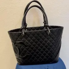 正規品CHANEL カンボンライン ココマークショルダーバッグシルバー金具 