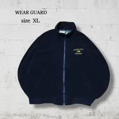 エヌアールエー ハーフジップ フリース ハイネック 長袖 刺繍 XL 紺 街 