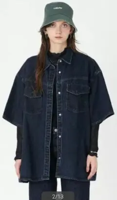 LEVI’S デニム 厚手 半袖シャツ レディース オーバーサイズ ボックスのサムネイル