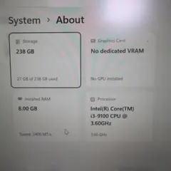 Dell Precision 3630 i3-9100 8GB M.2/256のサムネイル