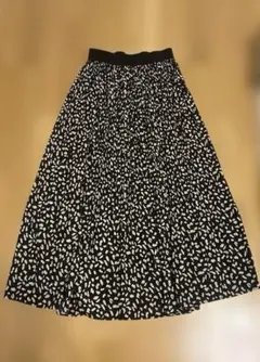 レオパード プリーツスカート　ロングスカート ヒョウ柄