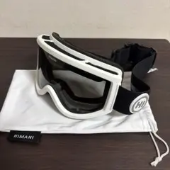 美品＊HIMANI(ハイマニ) スノーボード ゴーグル ホワイトフレーム 白×黒