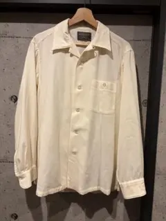 激レア50s Sir Pendleton ボードシャツ　無地白　アイボリー　美品
