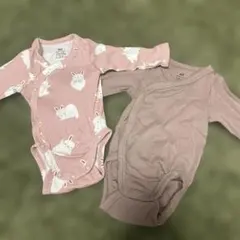H&M オーガニックコットンロンパース 2点セット