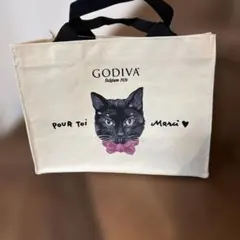 GODIVA トートバッグ 猫モチーフ
