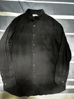 ユニクロ プレミアムリネン 長袖シャツ 黒 XL 美品