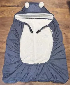 抱っこ紐ブランケット 抱っこ紐ケープ くまみみ あったか 裏起毛 コンパクト