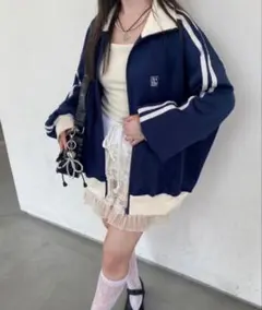 nemne store トラックジャケット ネイビー